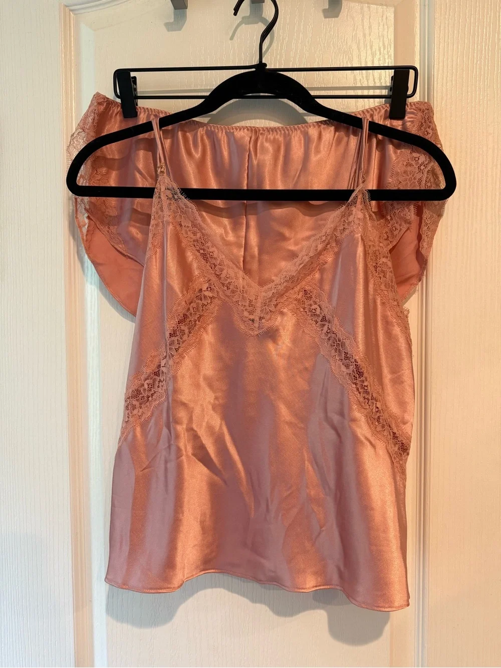 Victoria's Secret Satin Lace Chemise and Briefs in Dusty Pink - Picture 1 of 6